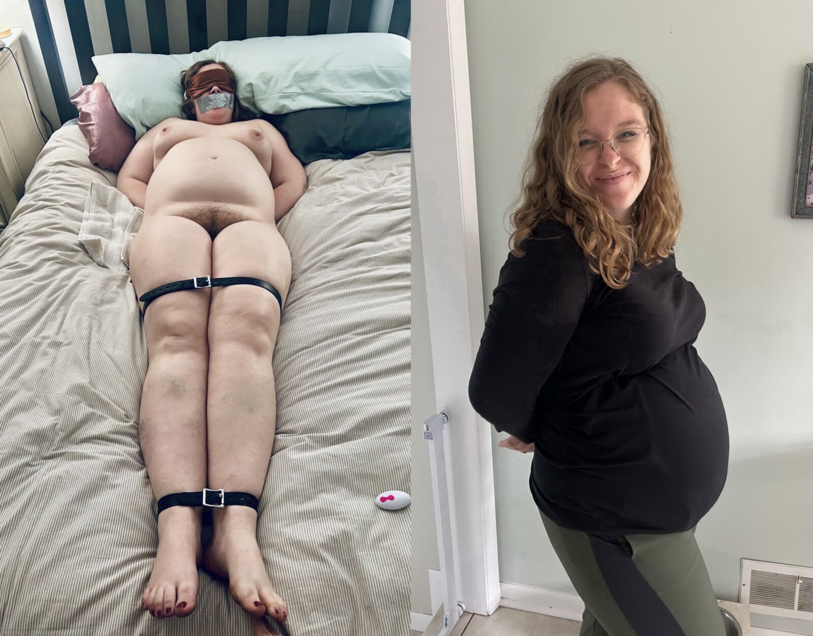 A Happy Pregnant Woman (Stitched)