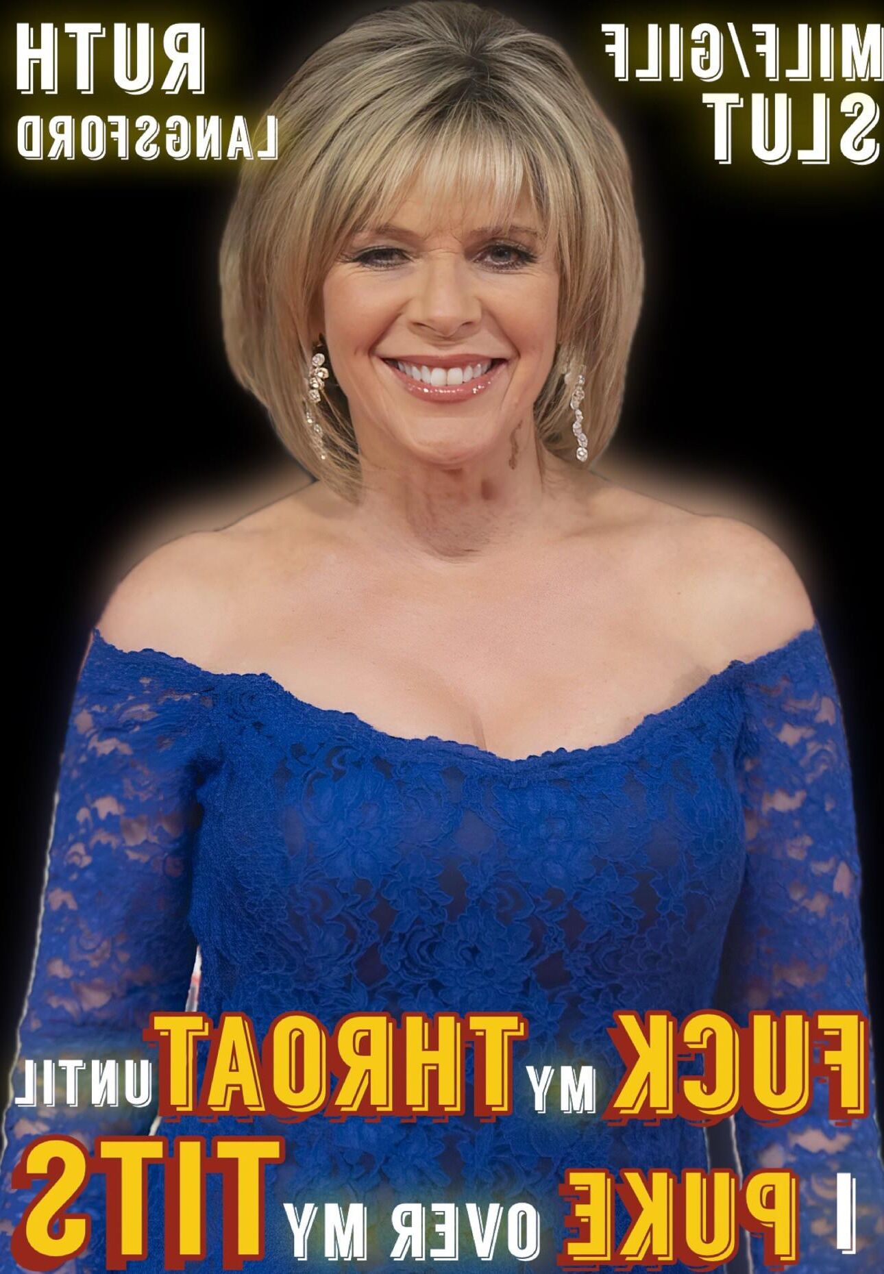 Old Old Milf Slut Ruth Langsford, tetas grandes baratas. Fuckmeat