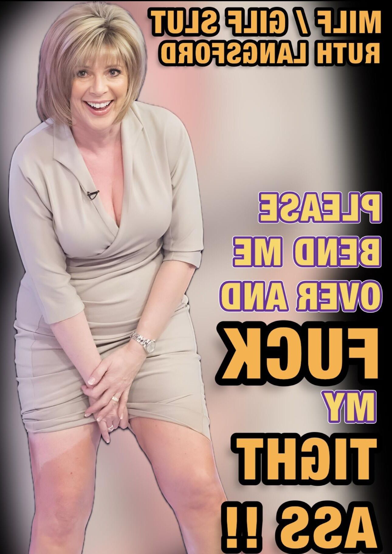 Old Old Milf Slut Ruth Langsford, tetas grandes baratas. Fuckmeat