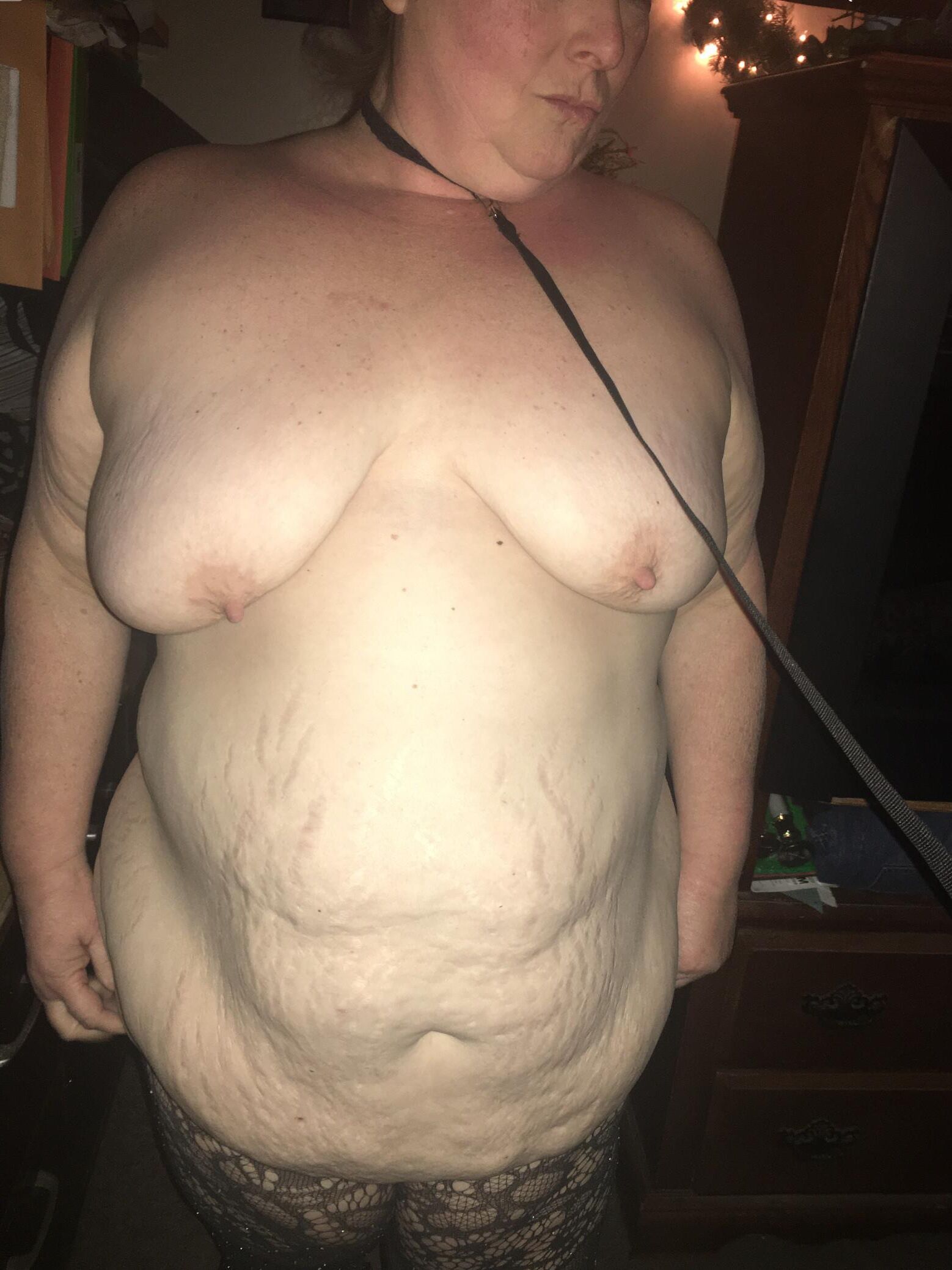 Tribute my mature wife's big tits and sexy belly