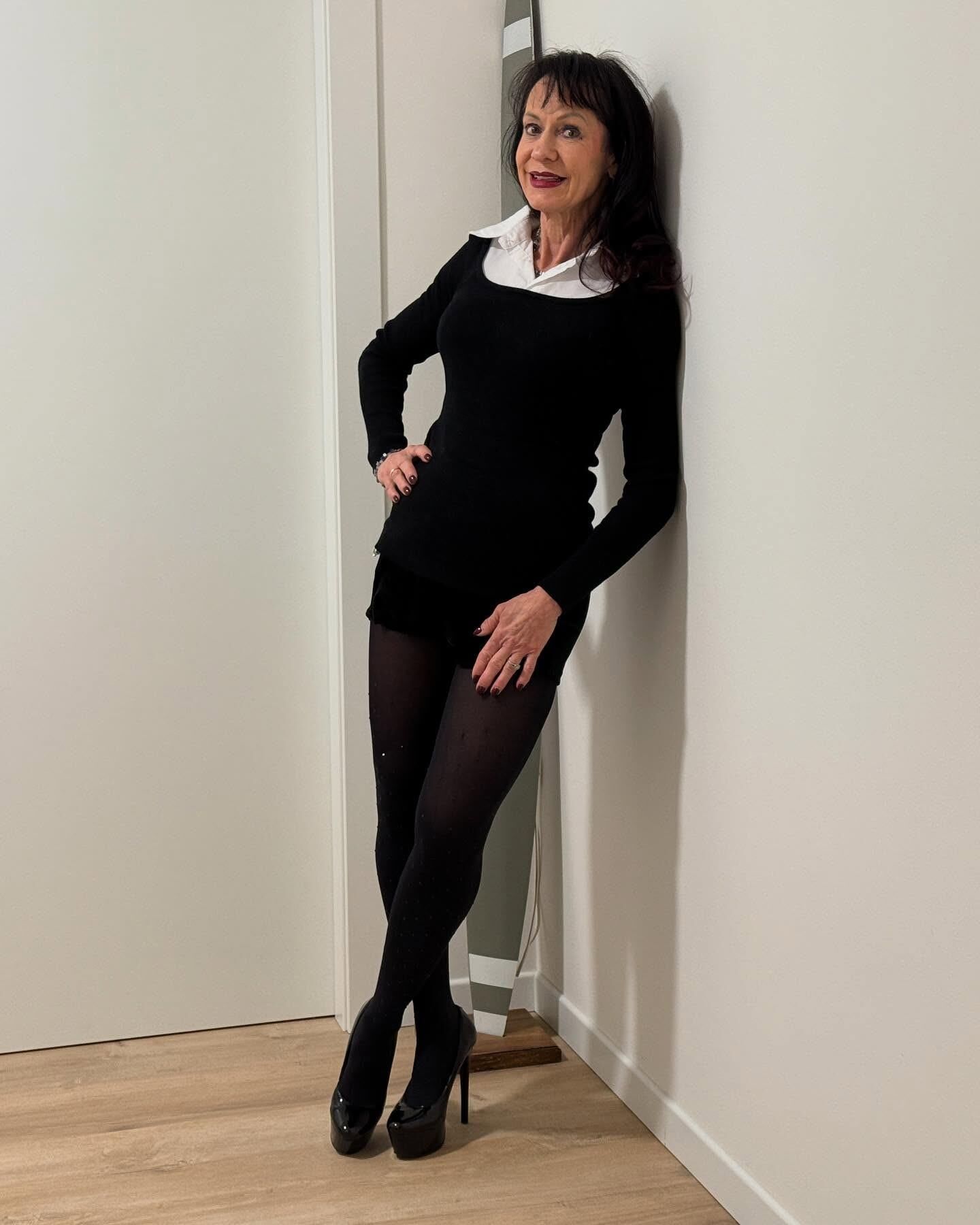 Milf, Mature,Lack, Nylons 