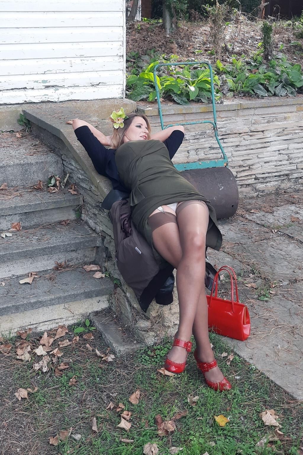 Milf, Mature,Lack, Nylons 