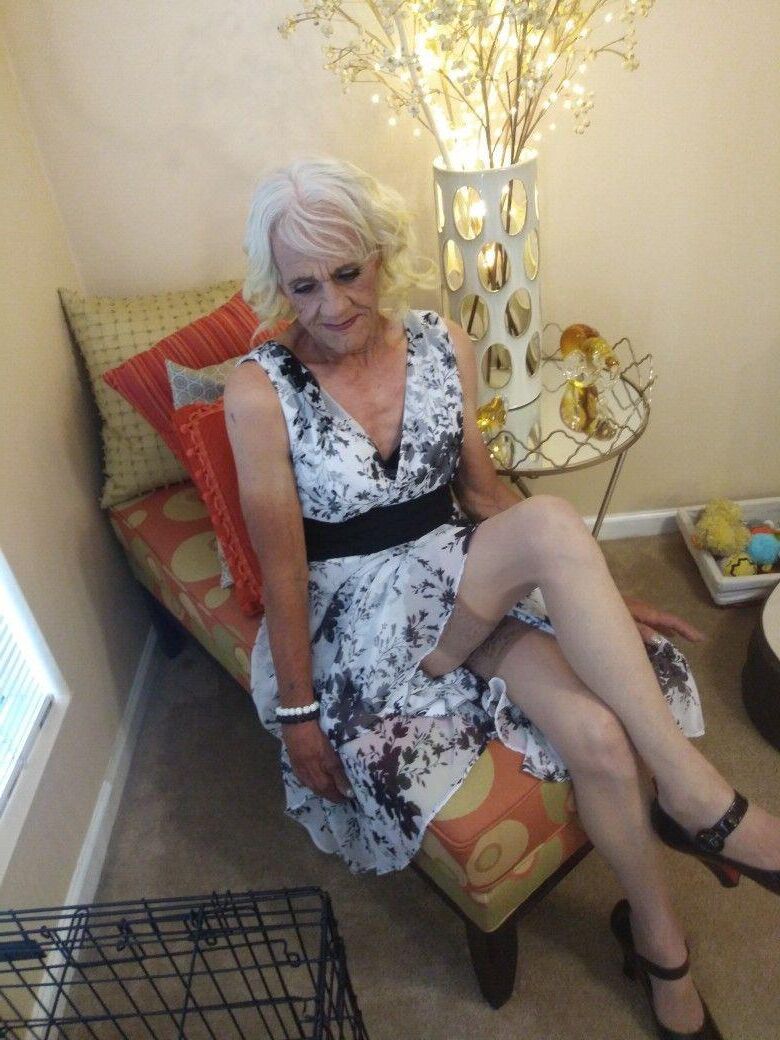 Mom, everyone can see the top of your stockings! 