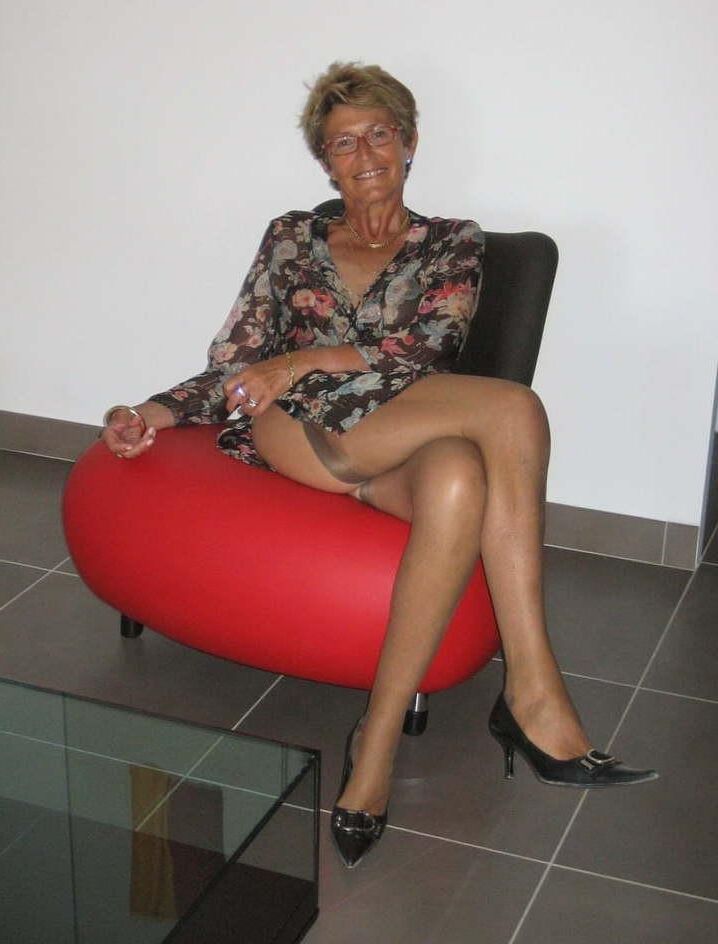 Mom, everyone can see the top of your stockings! 