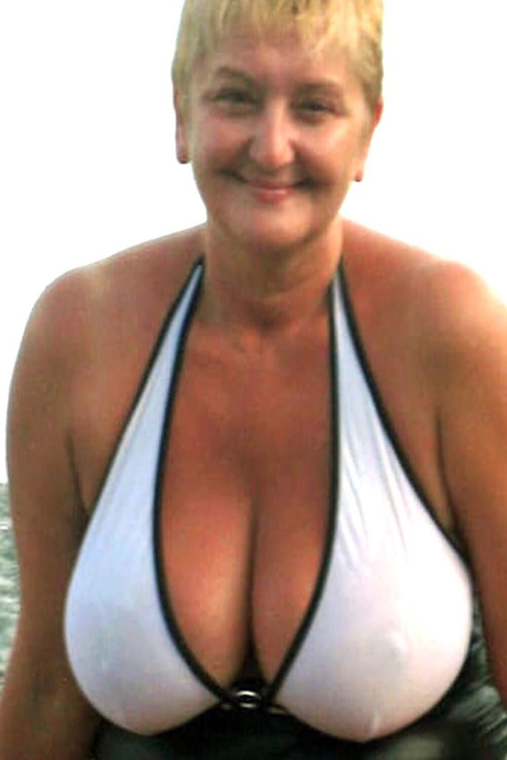 Posing in black and white bikini/swimsuit