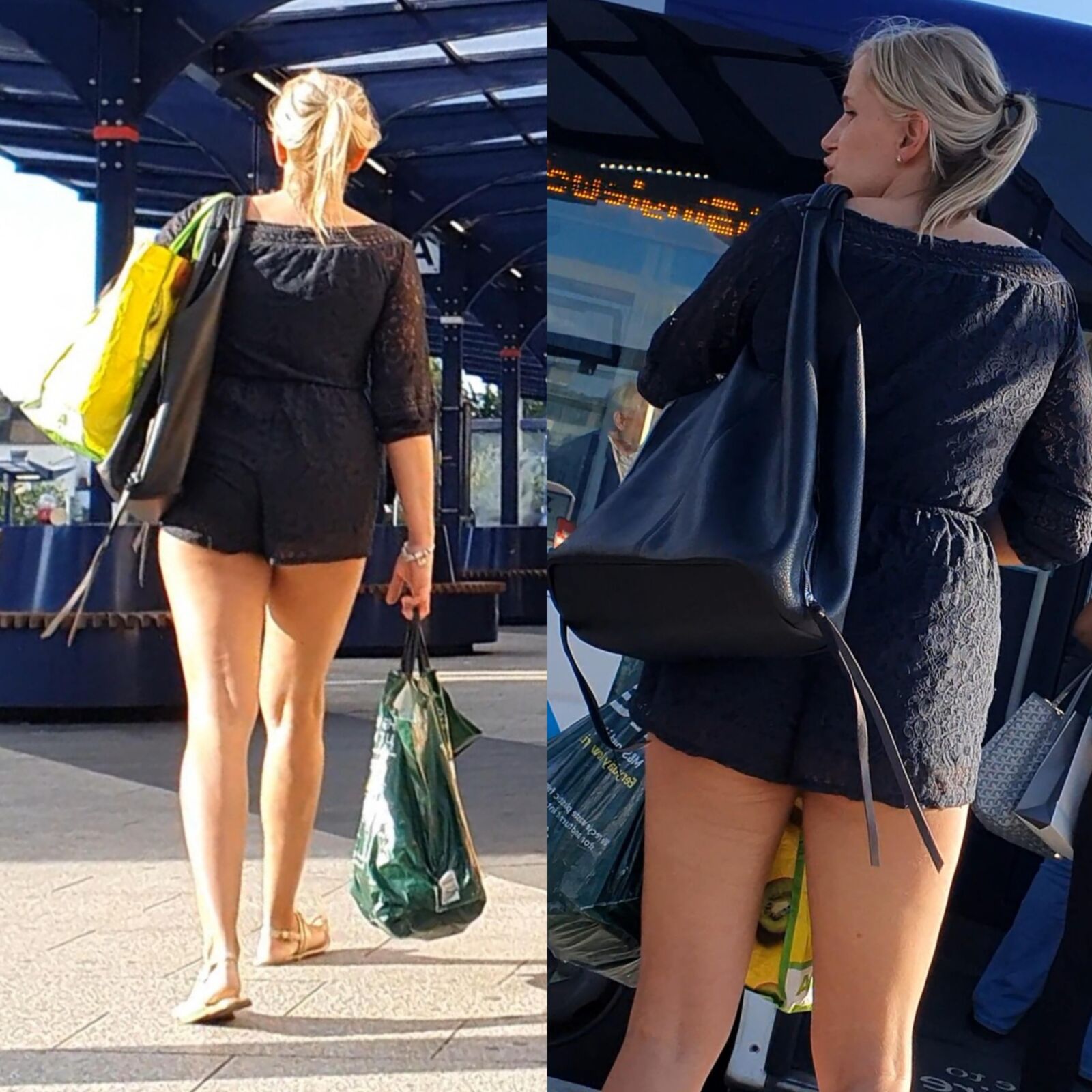 [Sincero] rubio milf hace alarde de piernas largas