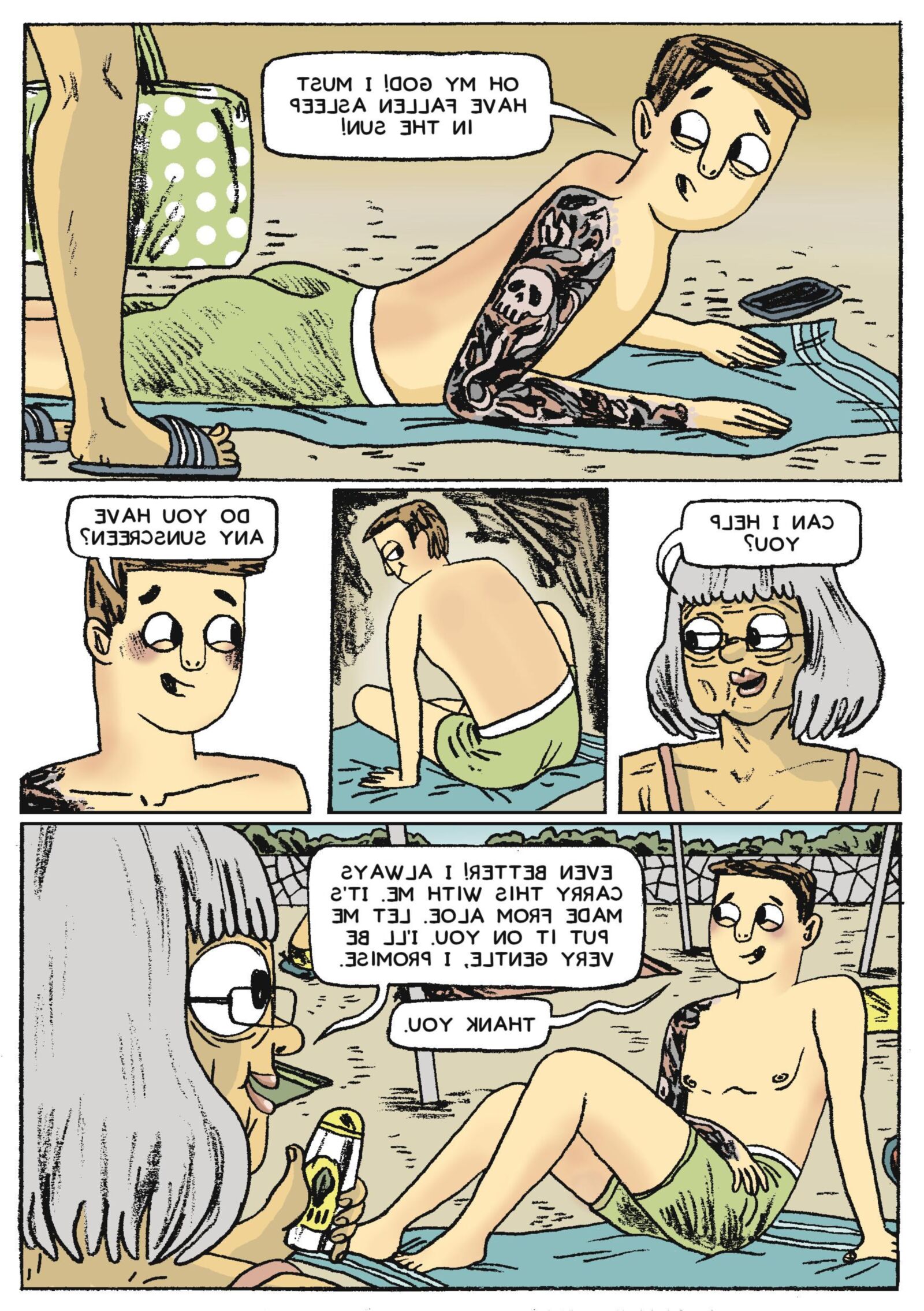 Vestido azul de verano (cómico)