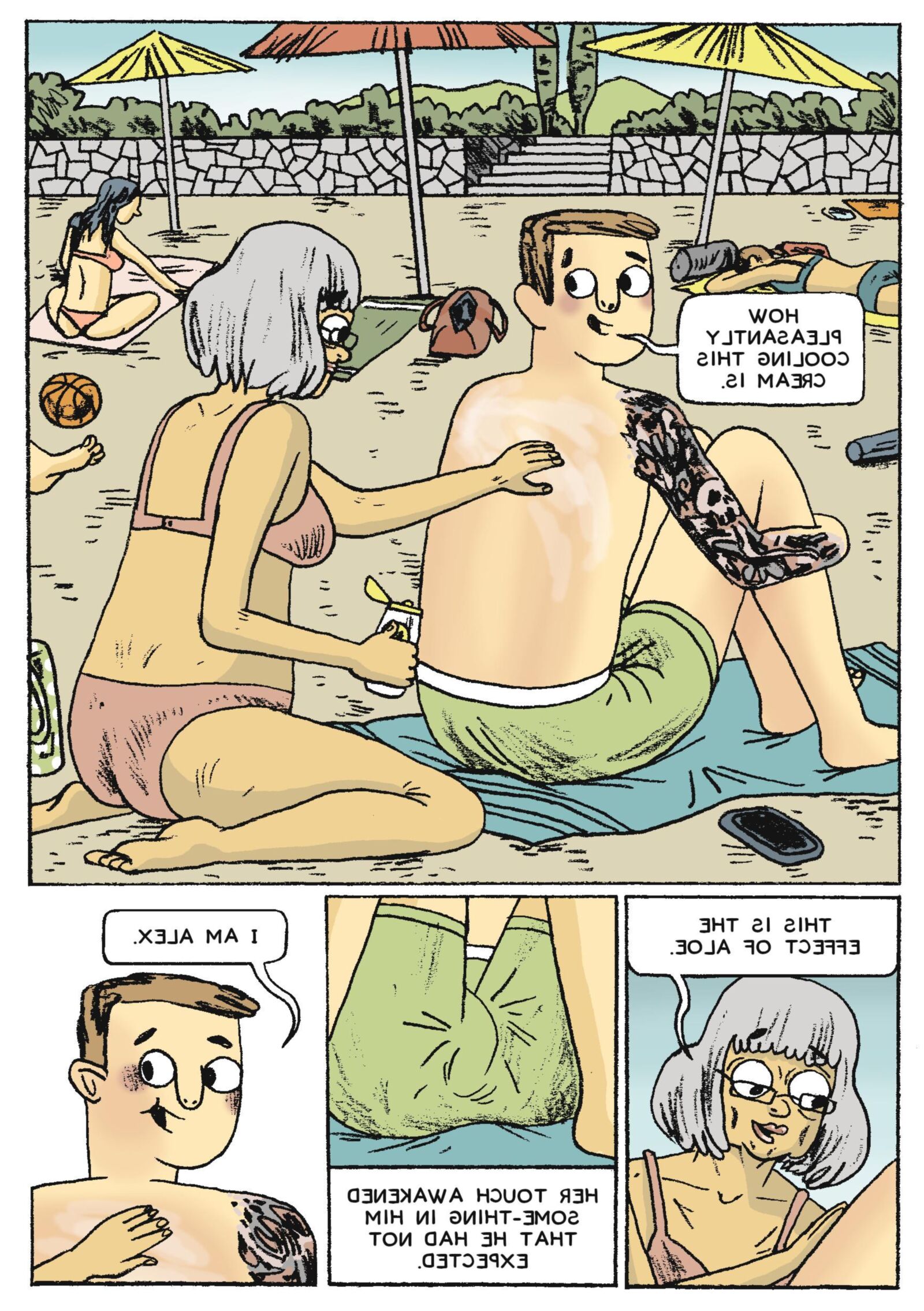 Vestido azul de verano (cómico)