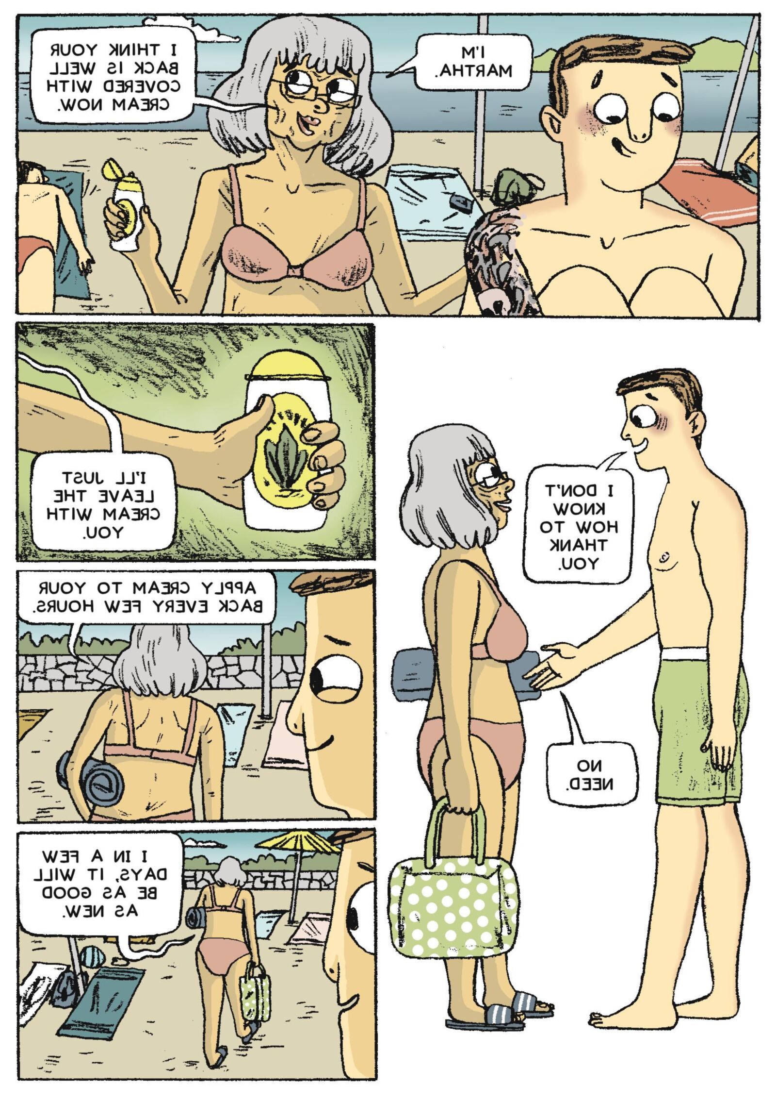 Vestido azul de verano (cómico)