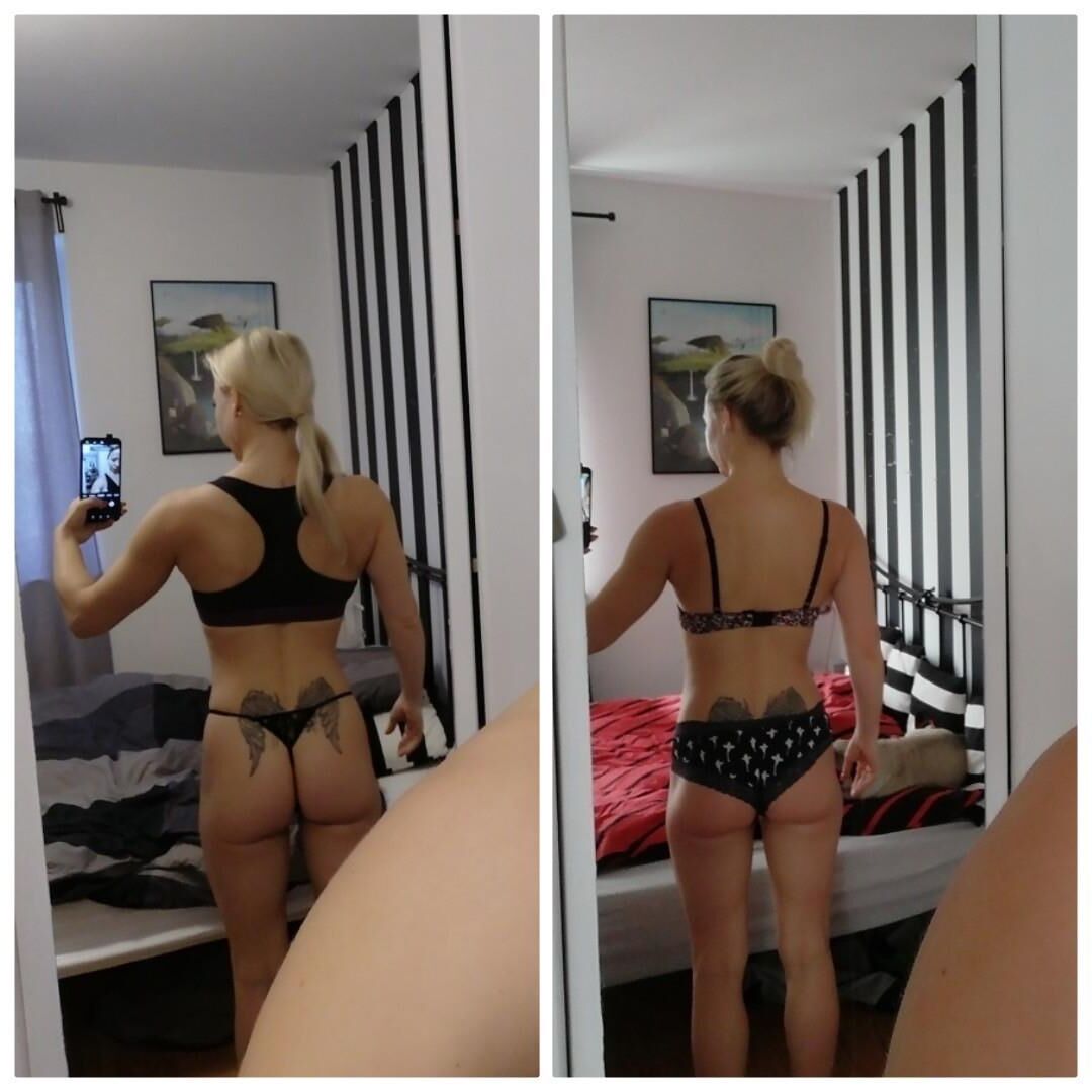 Sexy rubia milf con pequeñas tetas