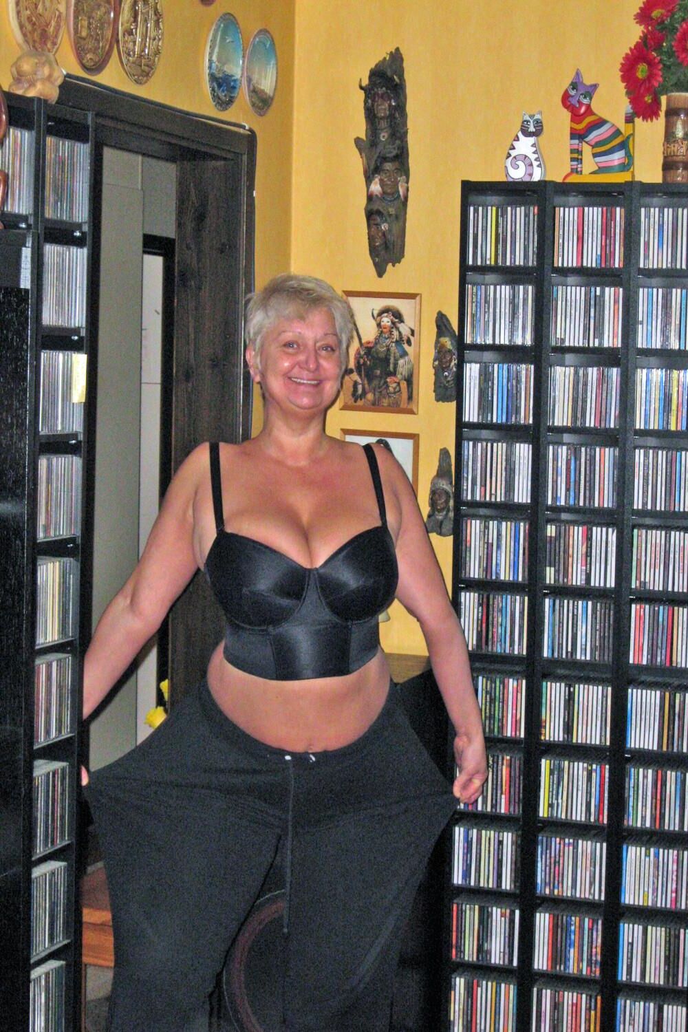 Posing in black