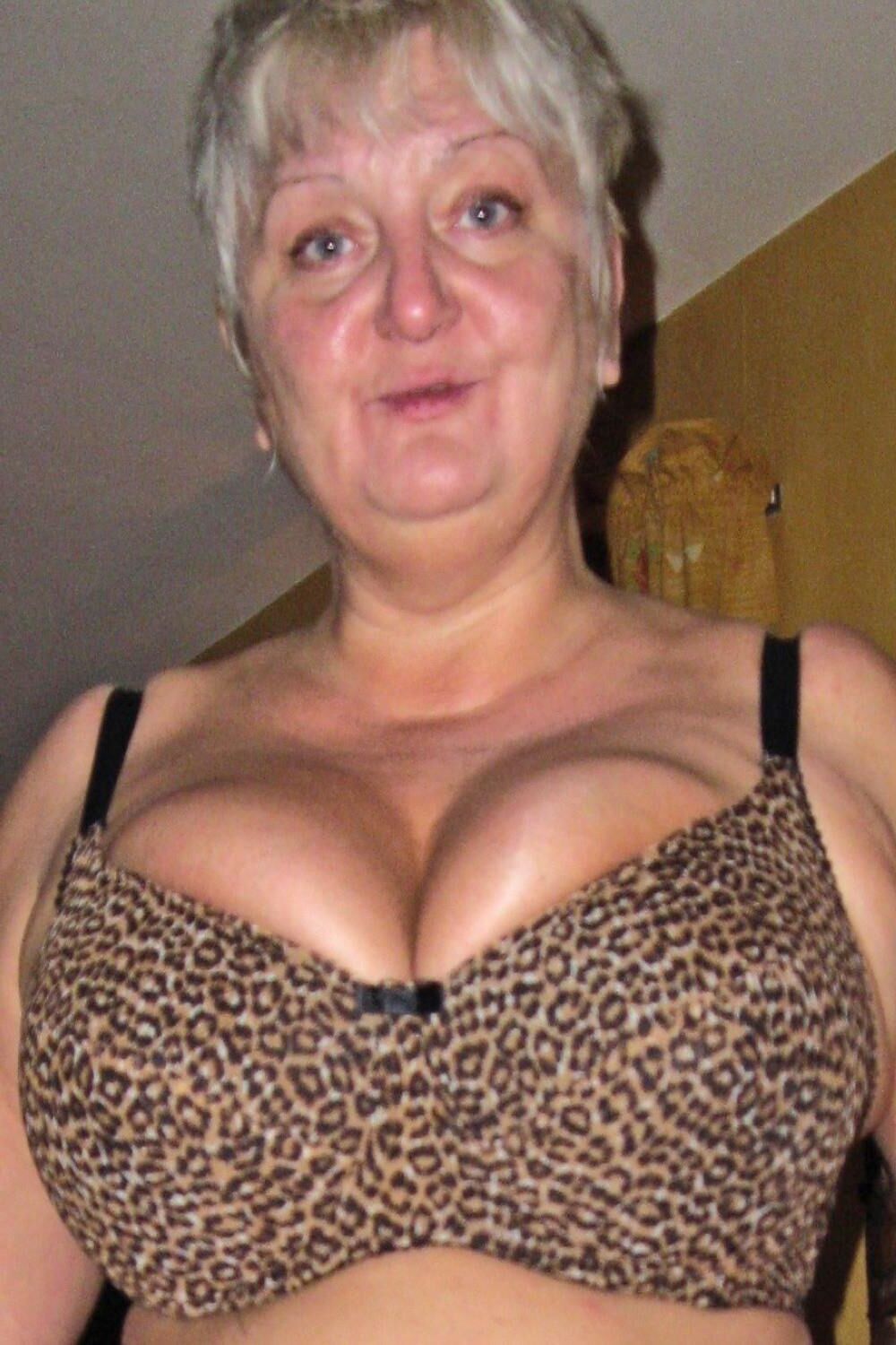 Posing in leopard bra