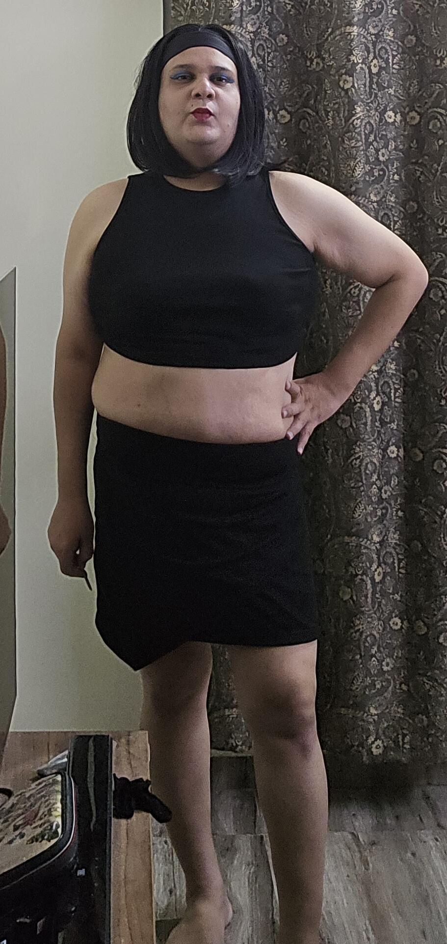 Cabelo curto Monica M Black Tee s