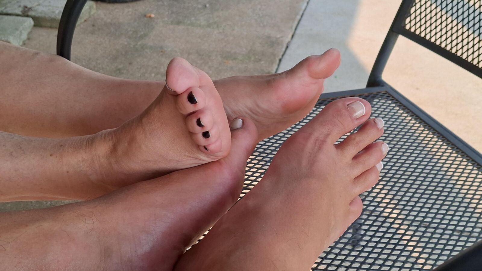 Whose toes are you sucking first