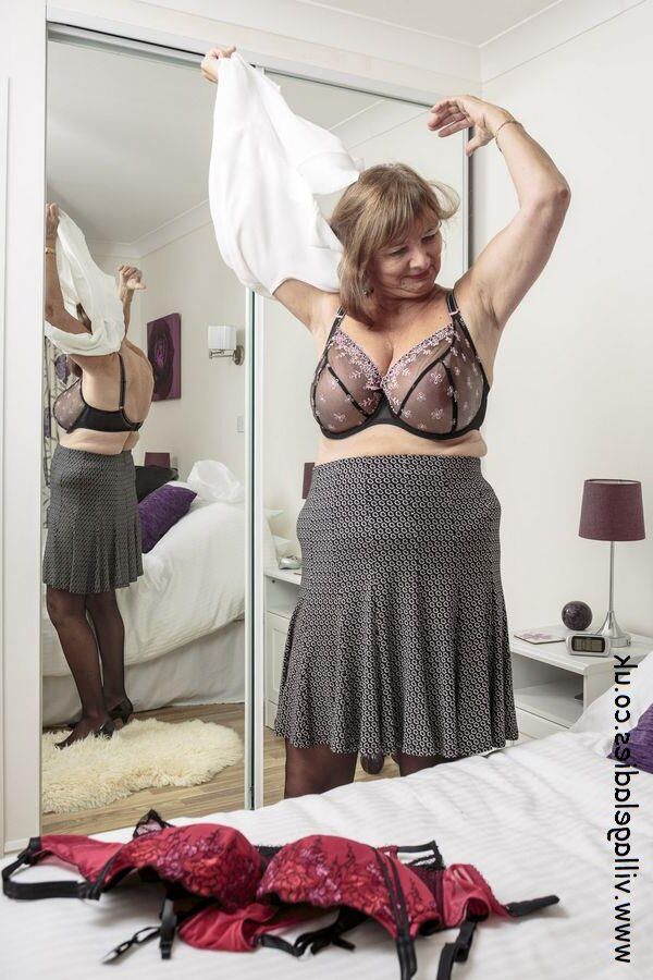Hilary gets into her fine lingerie 