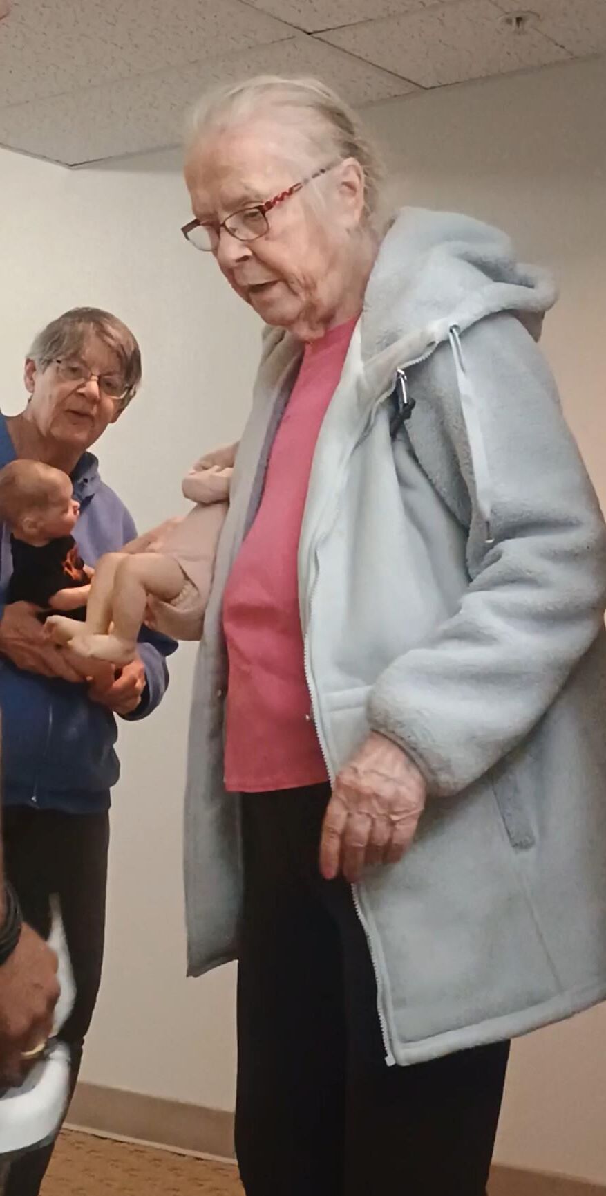 Elderly women obsessed with dolls