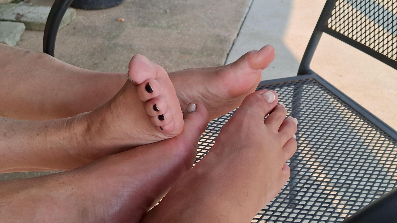 Whose toes are you sucking first
