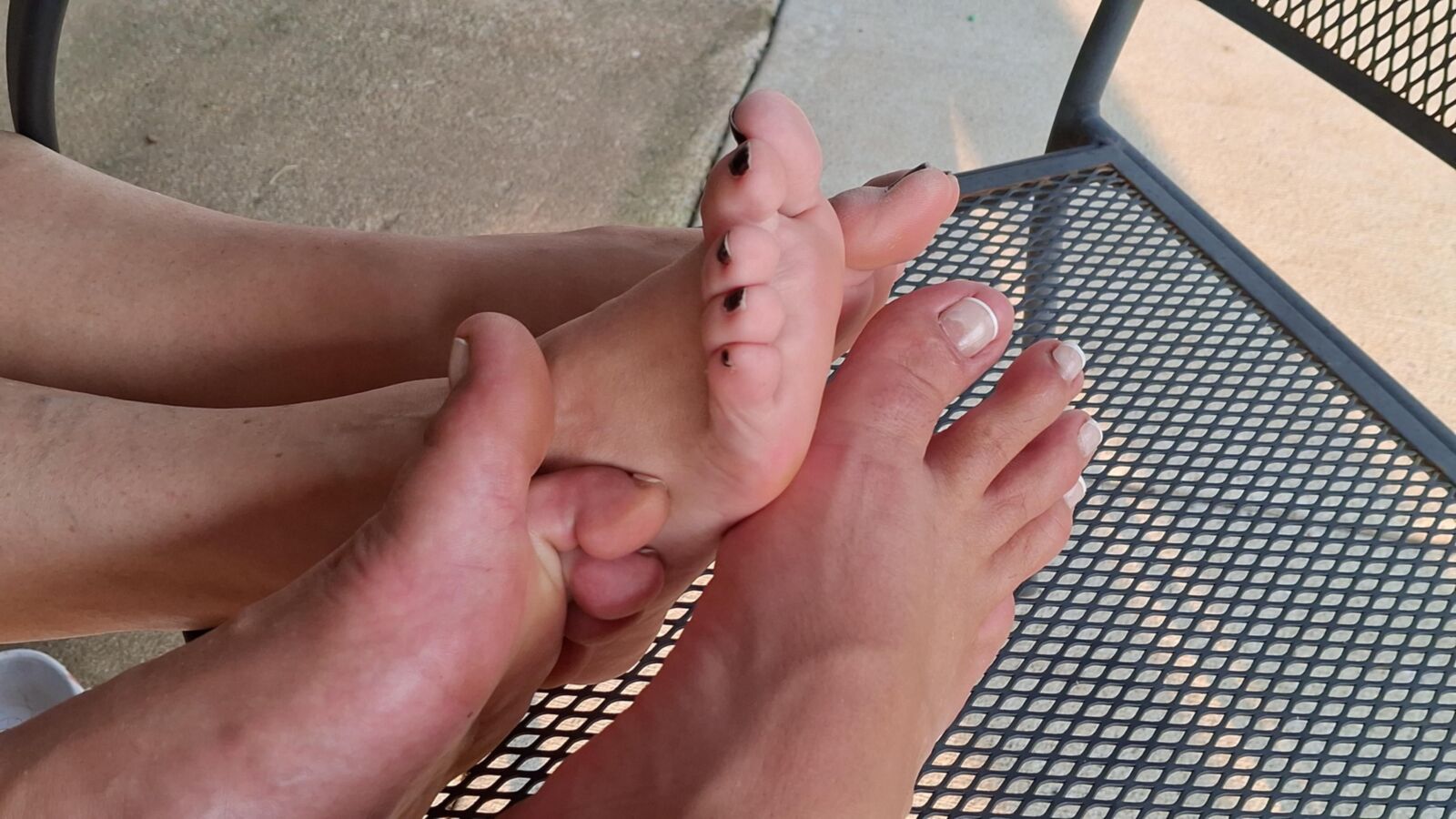 Whose toes are you sucking first