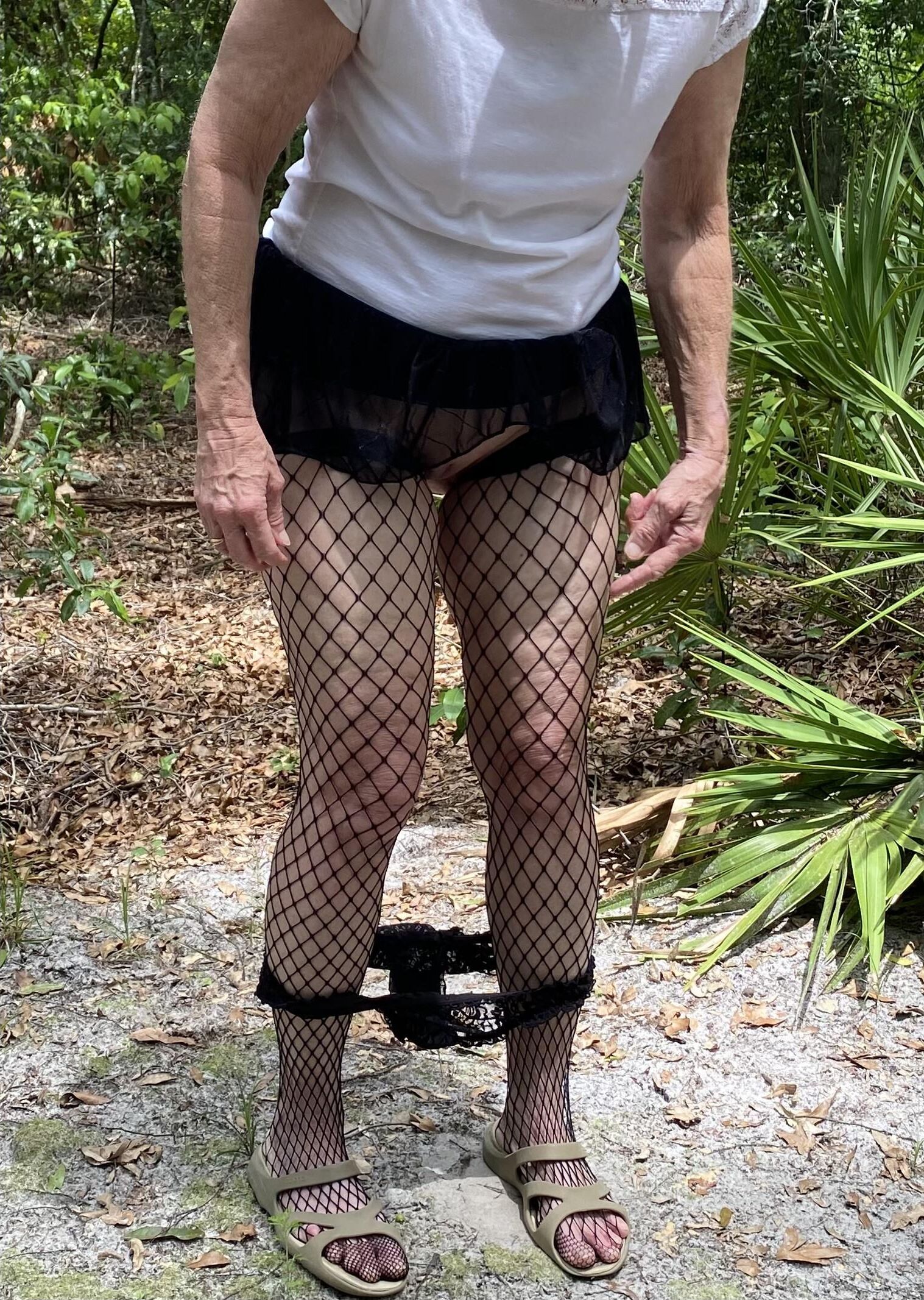 A stockings show in the woods