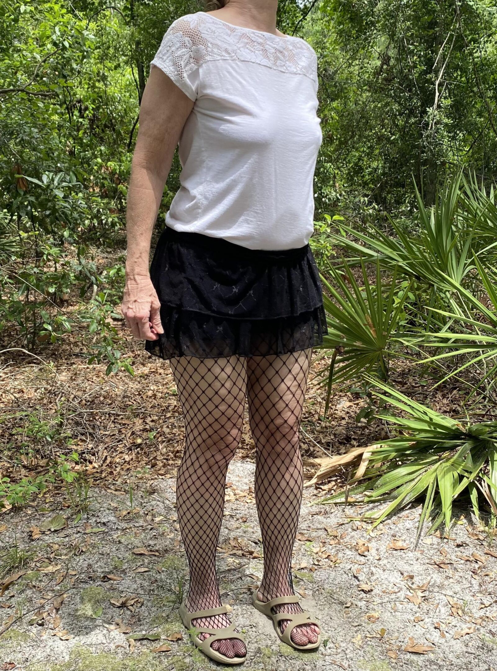 A stockings show in the woods