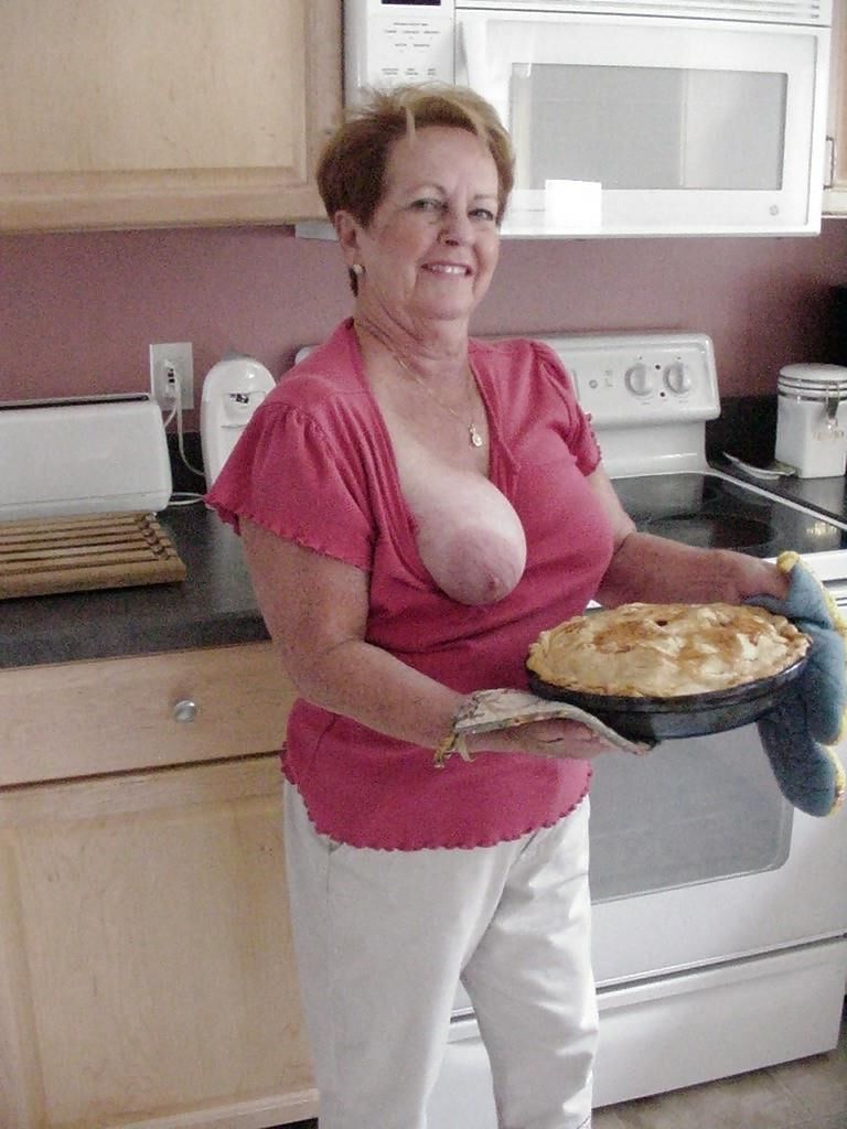Huge areolas granny