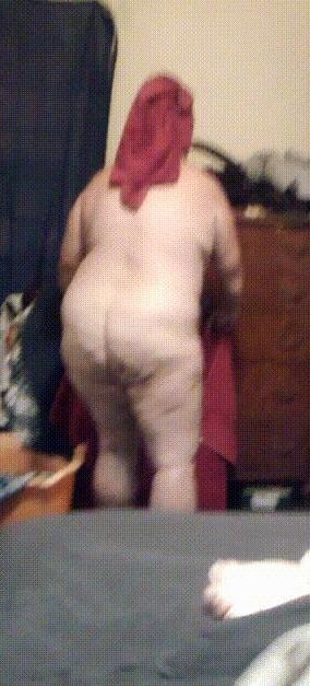 Towel head chubby wife!