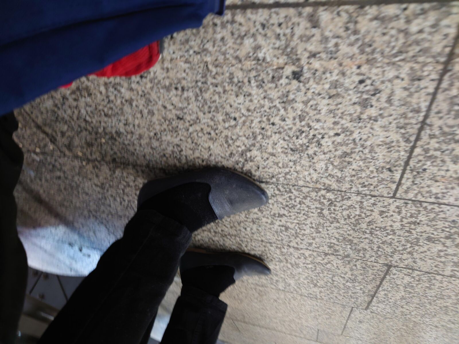 She feeds the pigeons in Worn Shoes & Socks