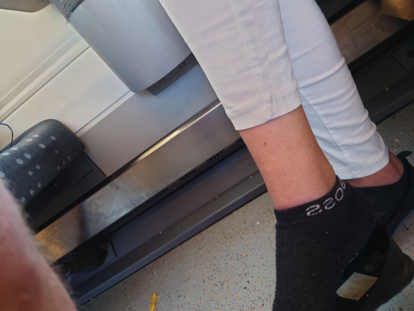 WhiteMan Attacks: Worn Socks & Heelpop Flats