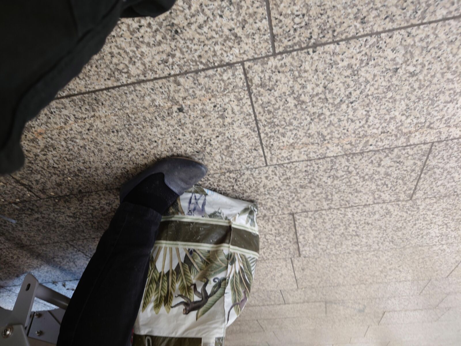 She feeds the pigeons in Worn Shoes & Socks