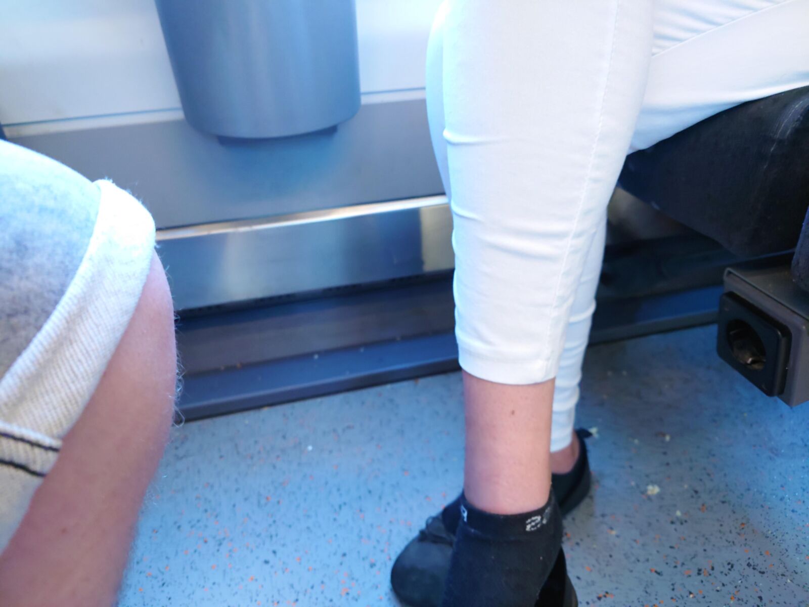 WhiteMan Attacks: Worn Socks & Heelpop Flats