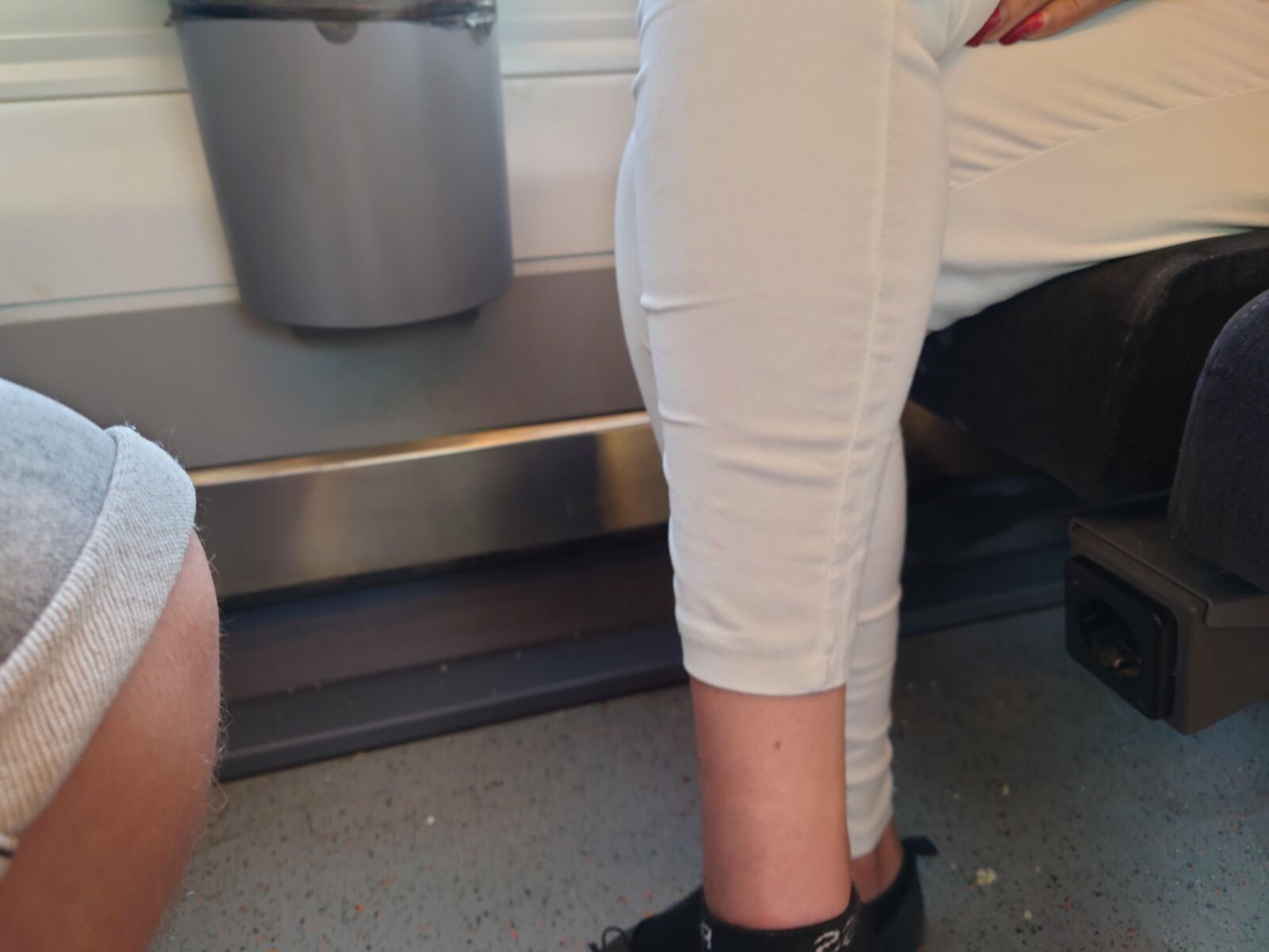 WhiteMan Attacks: Worn Socks & Heelpop Flats