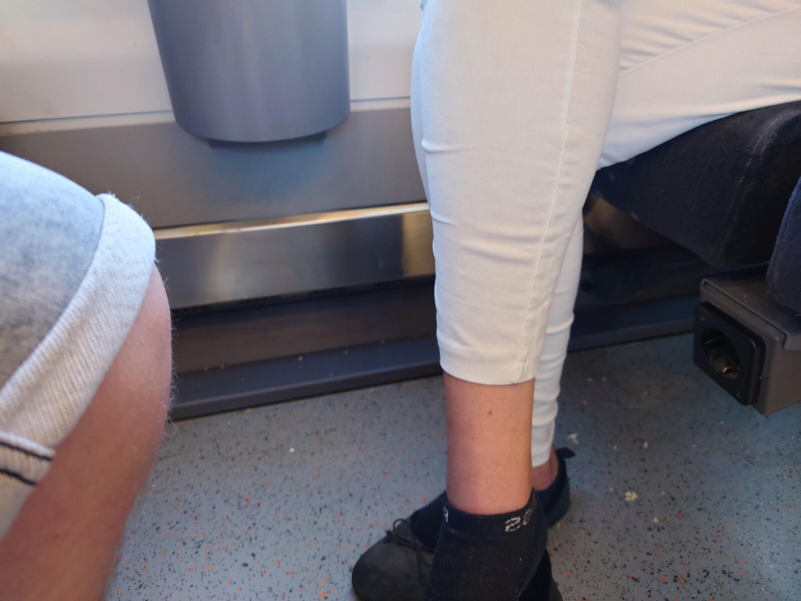 WhiteMan Attacks: Worn Socks & Heelpop Flats