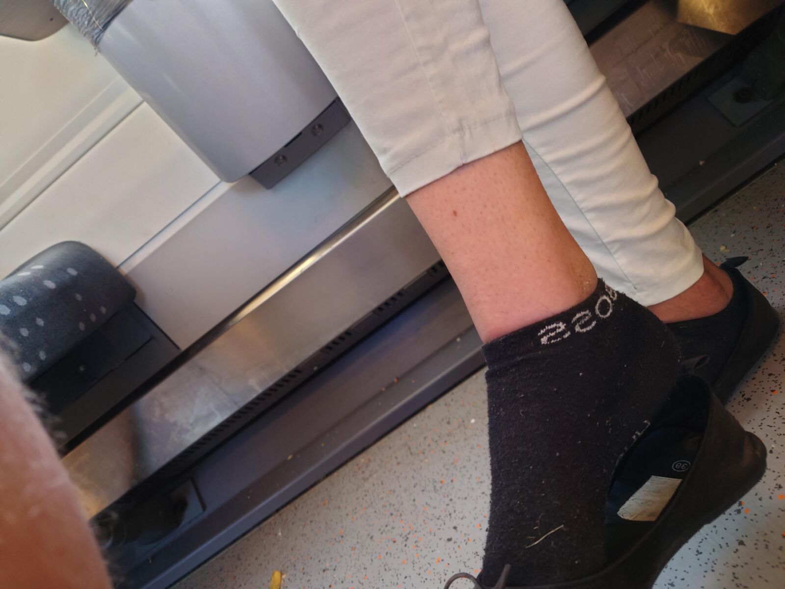WhiteMan Attacks: Worn Socks & Heelpop Flats