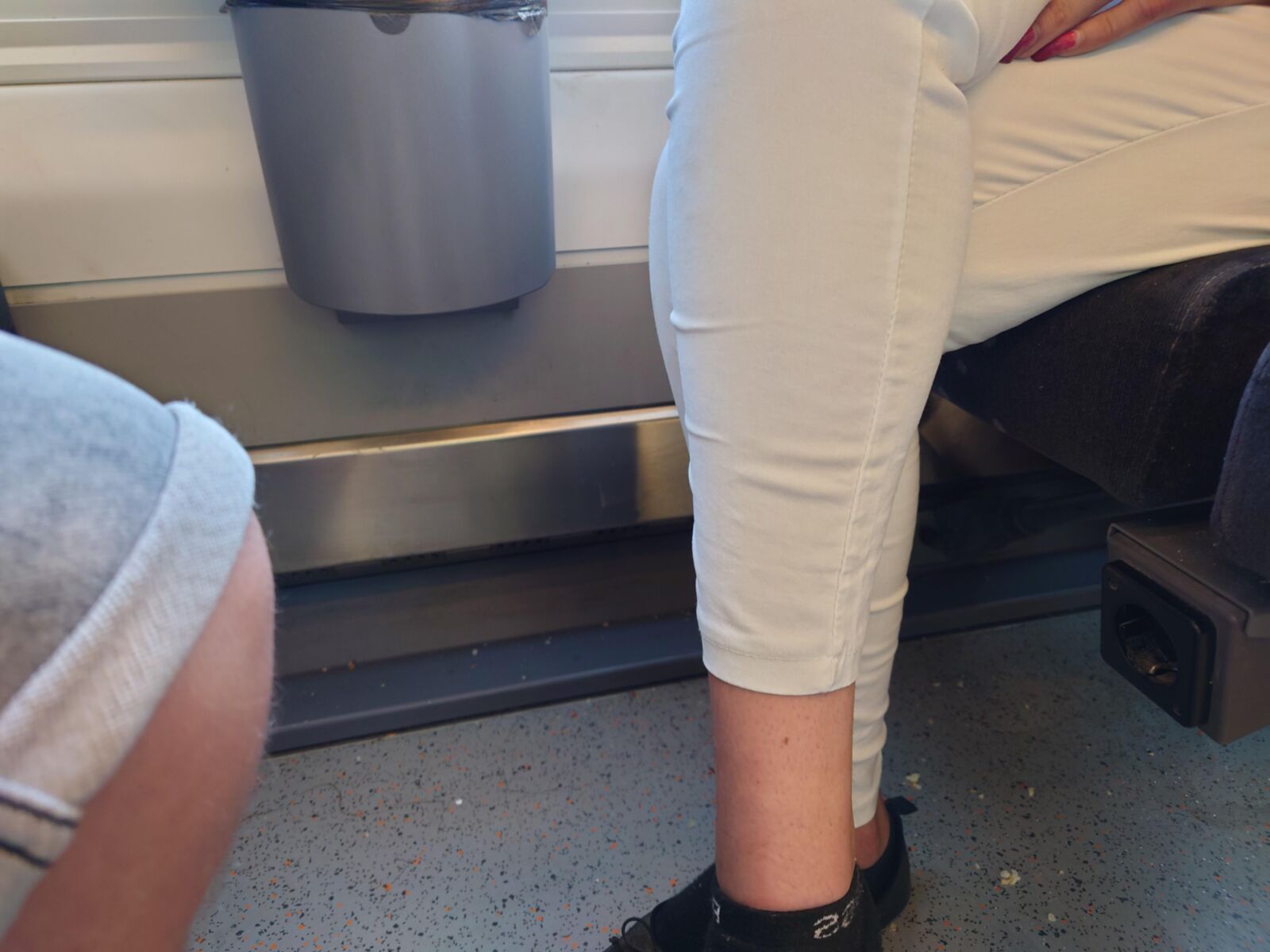 WhiteMan Attacks: Worn Socks & Heelpop Flats