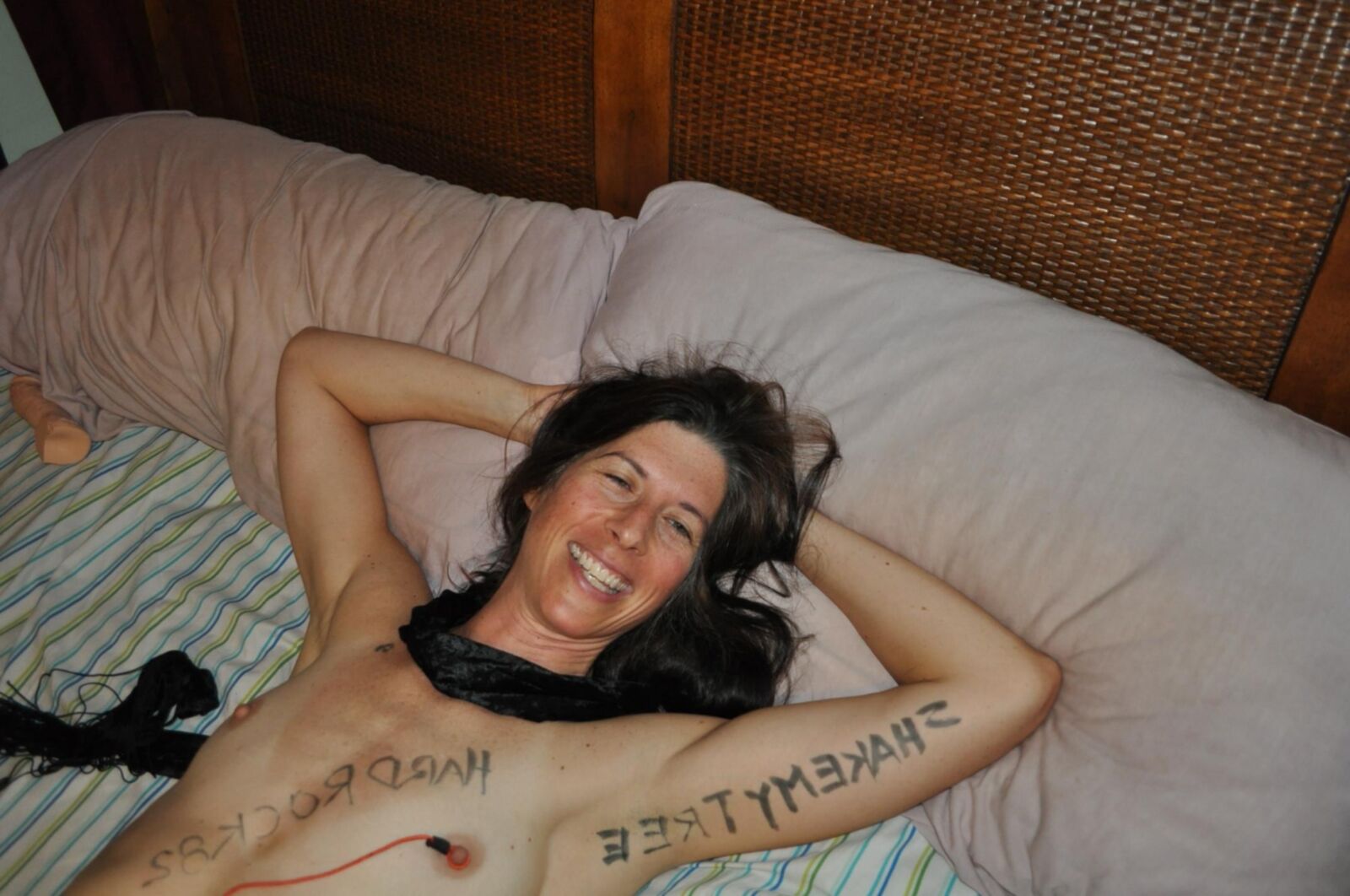 body writing fan thanks