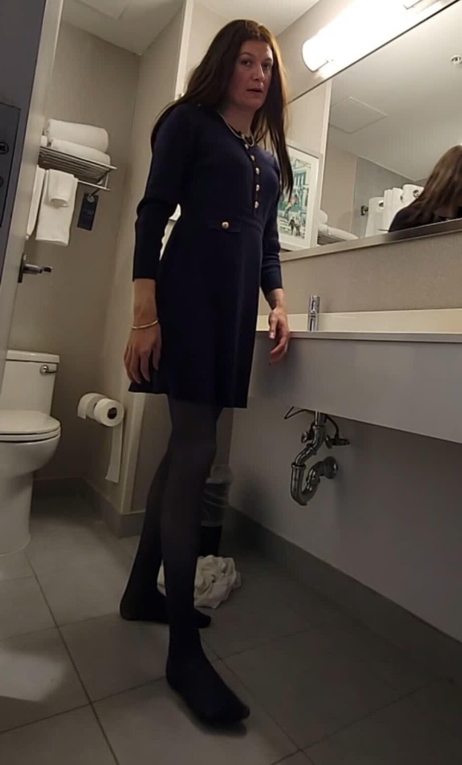 Spying on my Mom getting dressed in hotel (Day )