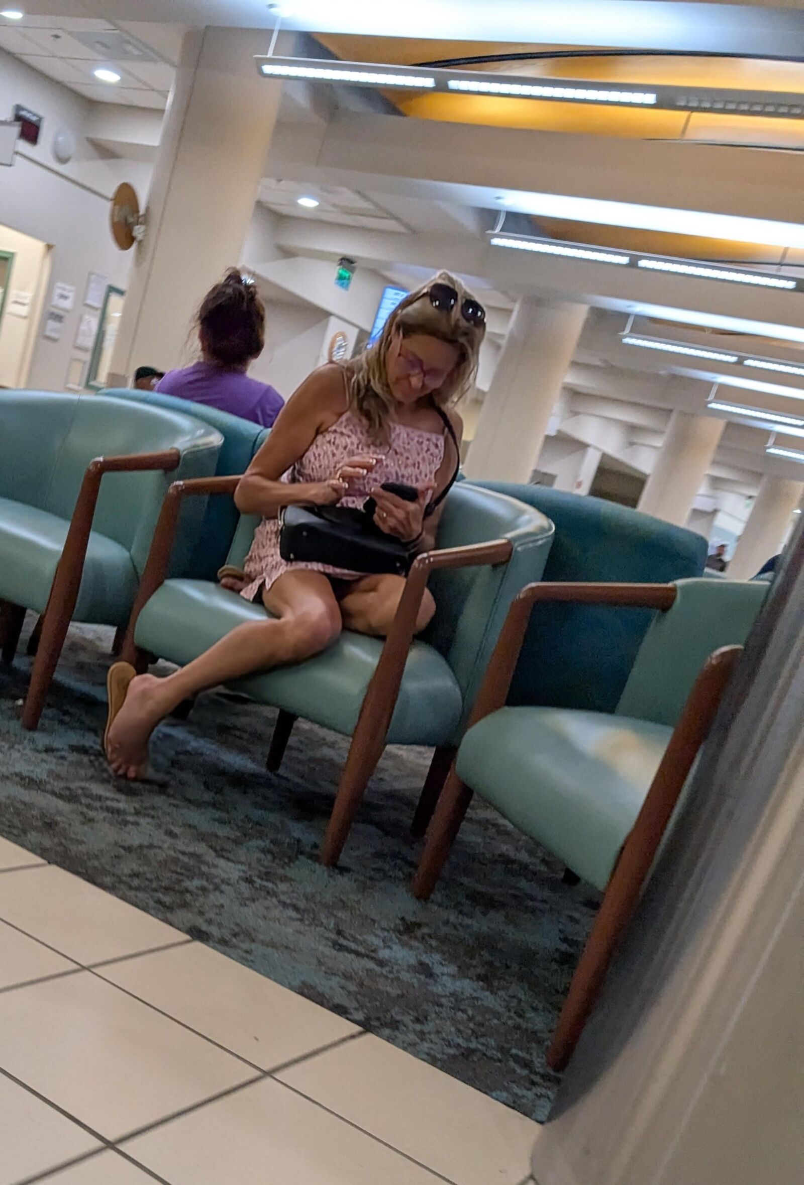 Waiting room upskirt