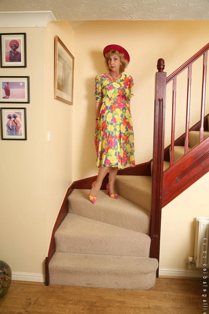 Cris on stairs