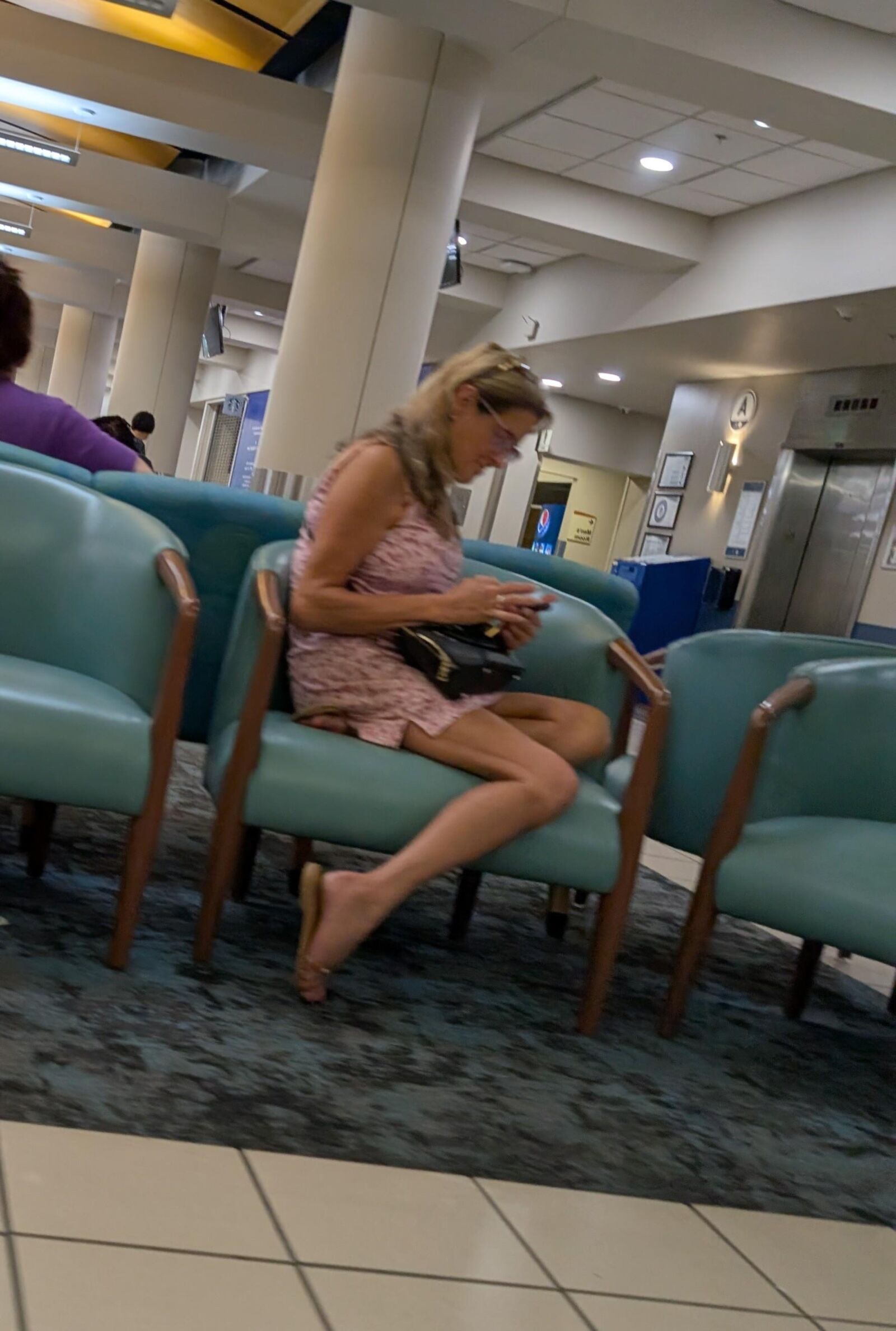 Waiting room upskirt