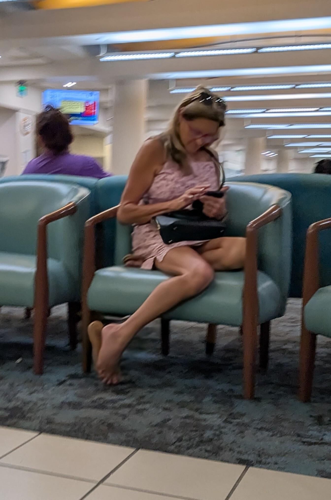 Waiting room upskirt