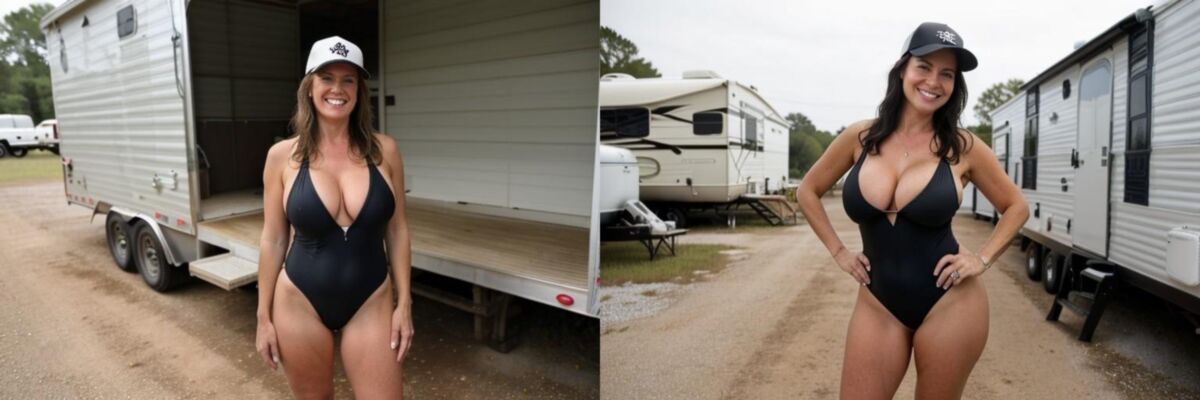 Зрелый (VIRA) против Teen (Natalia) Trailer Park Catskight из Алабамы