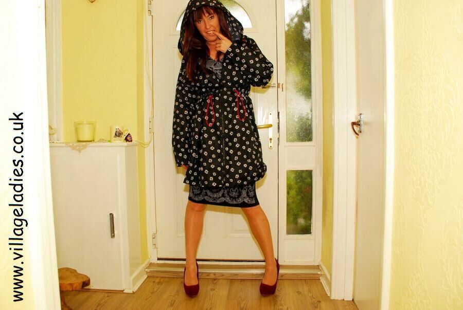 . Janey comes in piss wet through and strips off