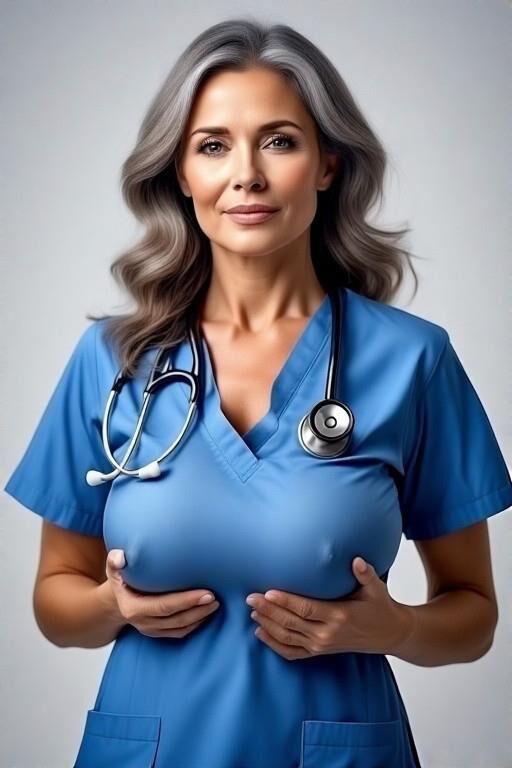 AI busty mature doctor