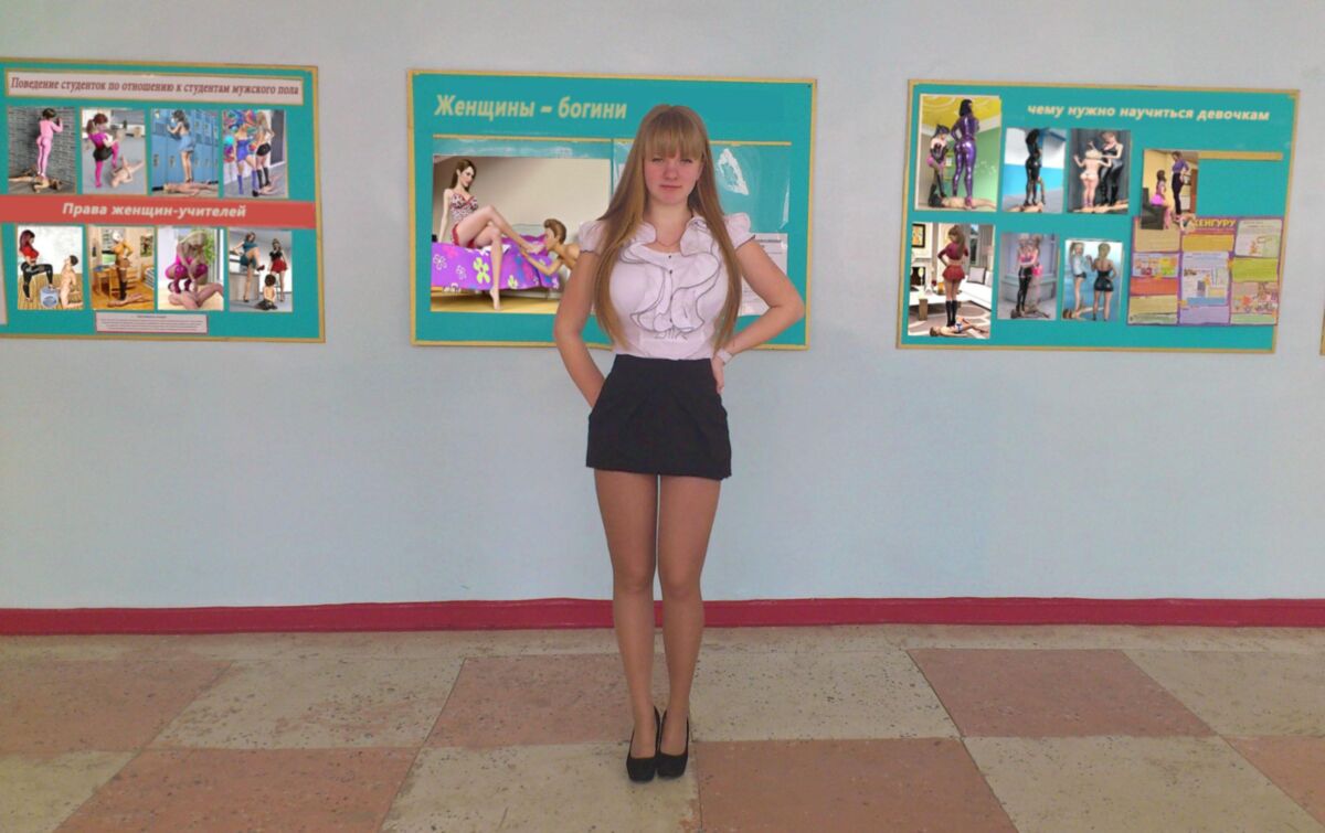 Larissas Russische Studentinnen und Lehrer im Klassenzimmer