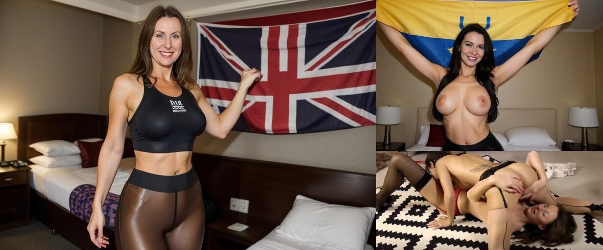 National Honor UK (LARA) против Украины (Наталья) зрелой. Young Lez