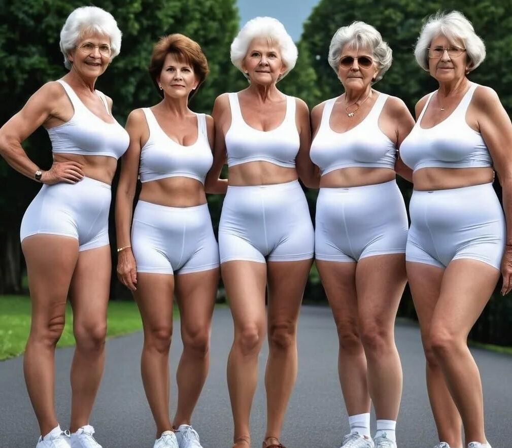 ИИ Grannies, в основном в белом.
