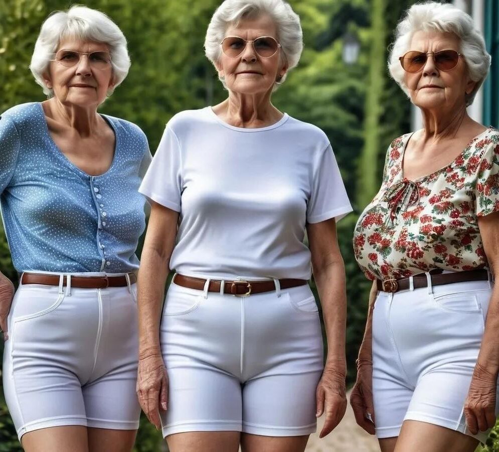 ИИ Grannies, в основном в белом.