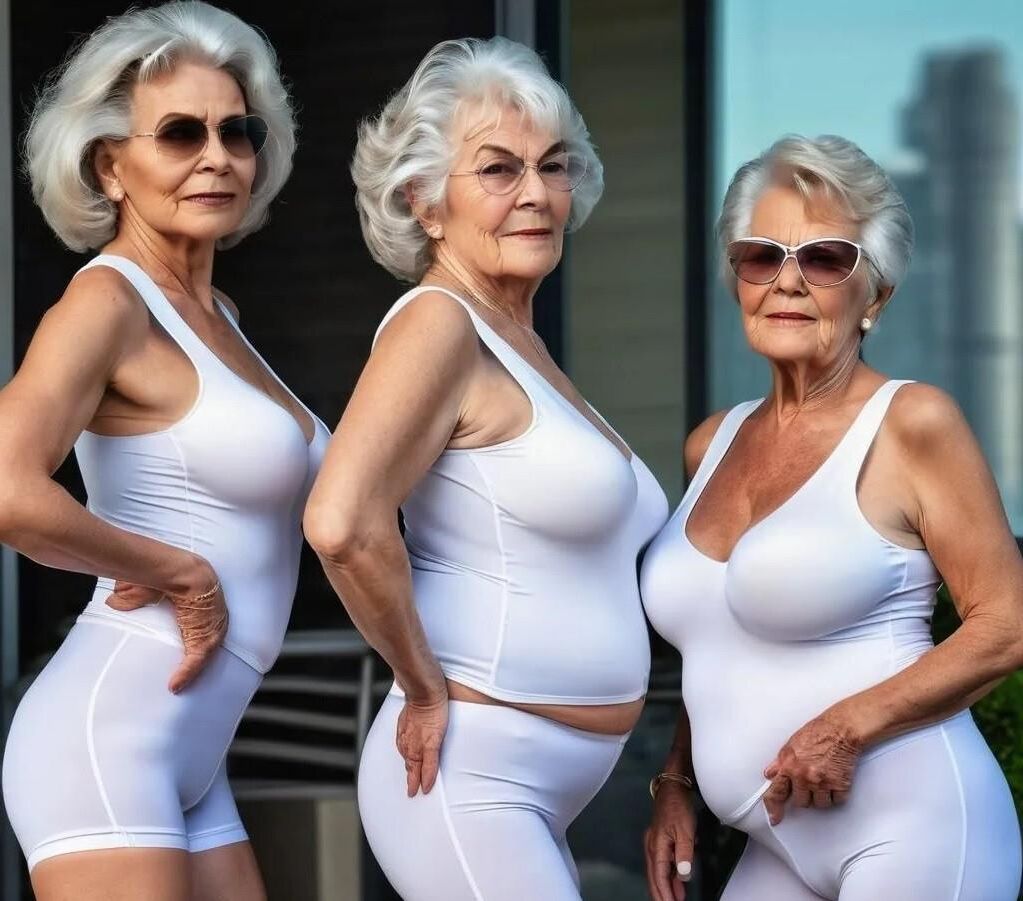 ИИ Grannies, в основном в белом.