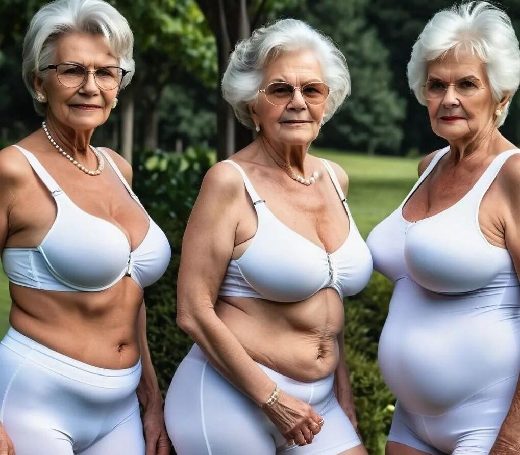 ИИ Grannies, в основном в белом.