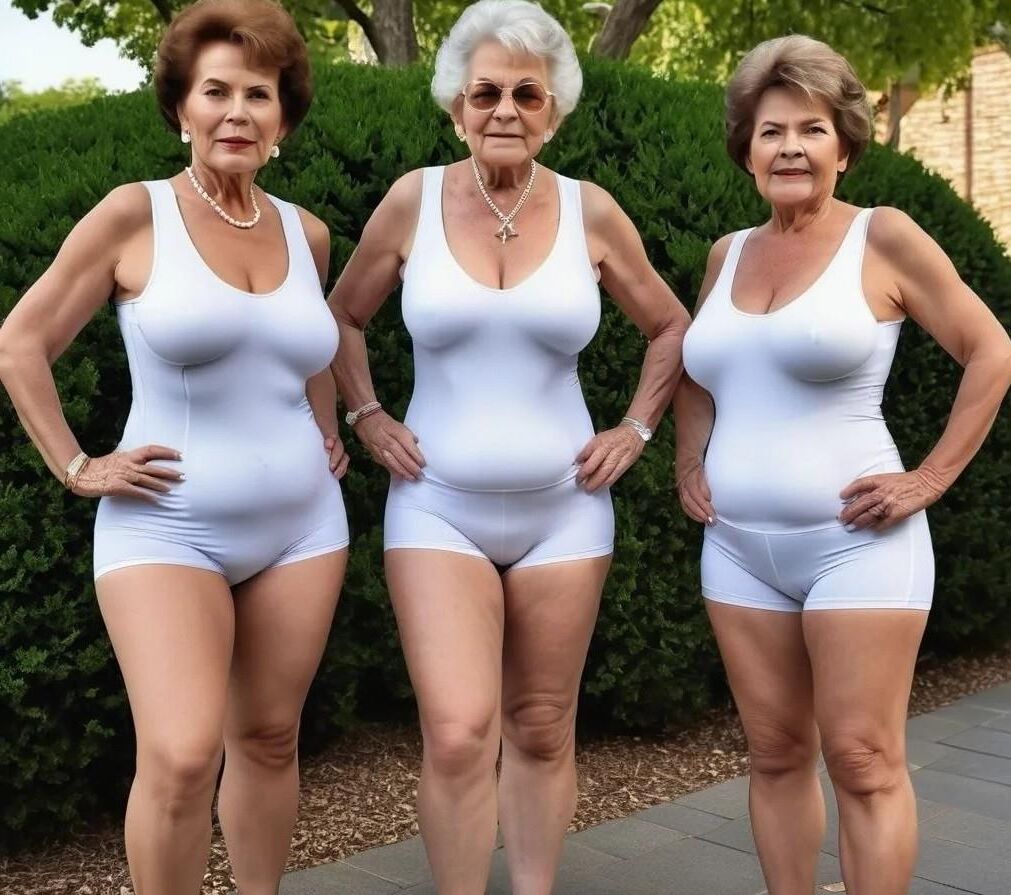 ИИ Grannies, в основном в белом.